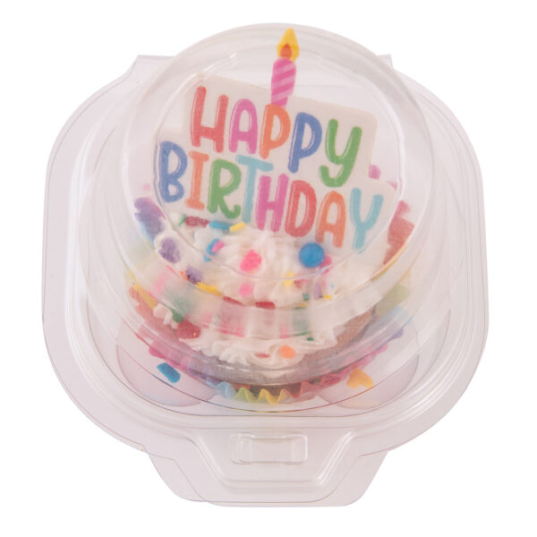 Happy Birthday Cupcake in Plastic Container - 9 pack - Image 9