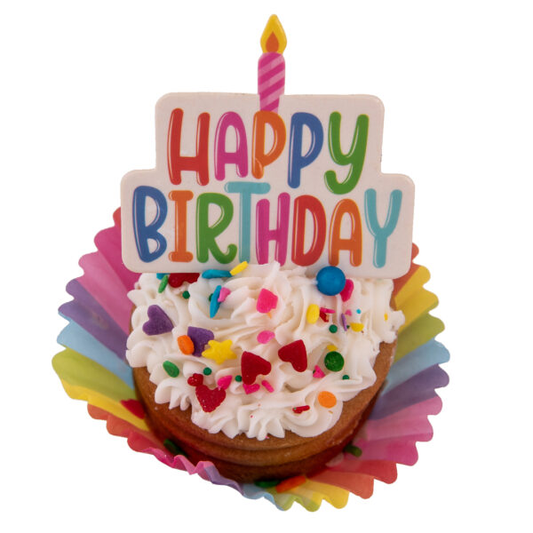 Happy Birthday Cupcake in Plastic Container - 9 pack - Image 6