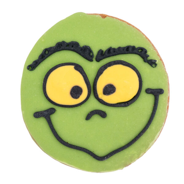 Grinch dog cookie