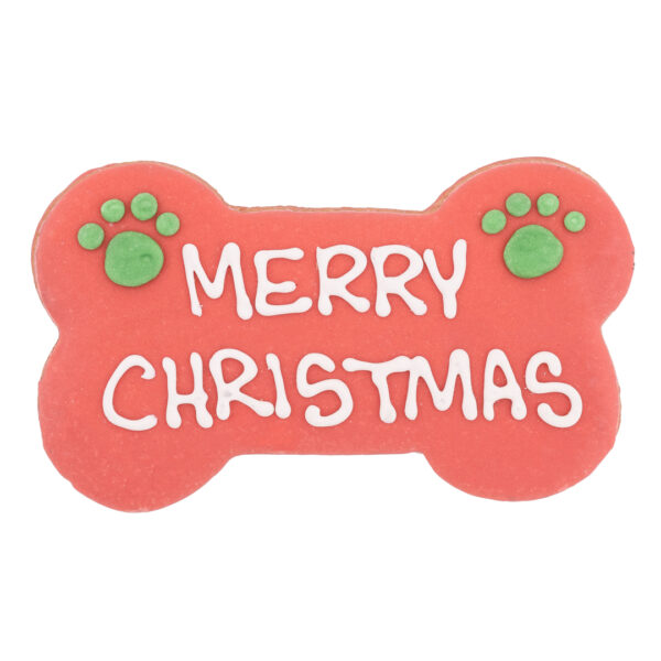Merry Christmas dog cookie